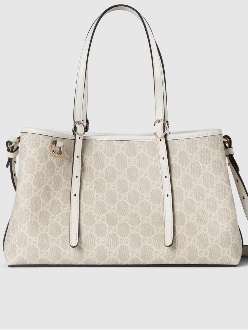 Authentic Gucci Beige GG Supreme Tote Bag everyday bag COA